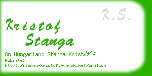 kristof stanga business card